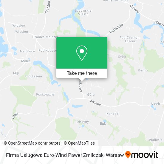 Firma Usługowa Euro-Wind Paweł Zmilczak map