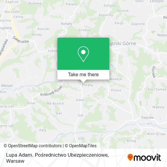 Lupa Adam. Pośrednictwo Ubezpieczeniowe map