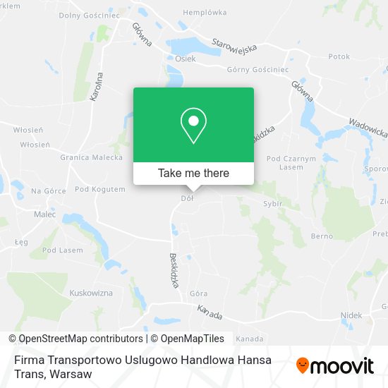 Firma Transportowo Uslugowo Handlowa Hansa Trans map