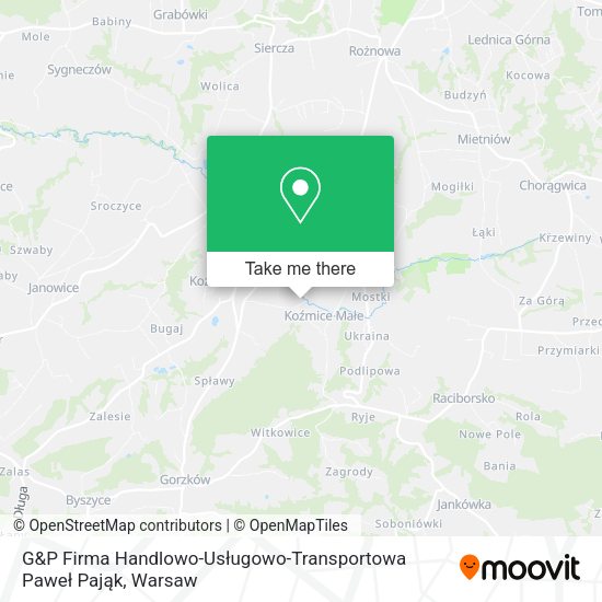 G&P Firma Handlowo-Usługowo-Transportowa Paweł Pająk map