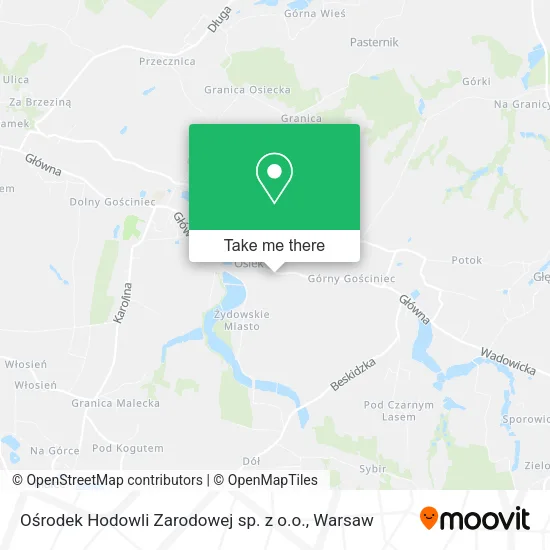 Карта Ośrodek Hodowli Zarodowej sp. z o.o.
