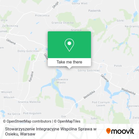 Stowarzyszenie Integracyjne Wspólna Sprawa w Osieku map