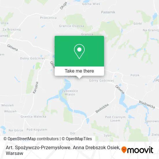 Карта Art. Spożywczo-Przemysłowe. Anna Drebszok Osiek