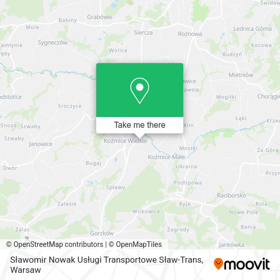 Sławomir Nowak Usługi Transportowe Sław-Trans map