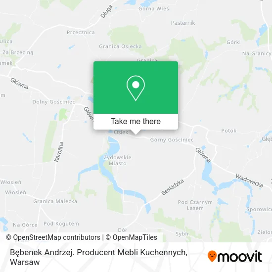 Карта Bębenek Andrzej. Producent Mebli Kuchennych