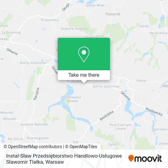 Instal-Sław Przedsiębiorstwo Handlowo-Usługowe Sławomir Tlałka map