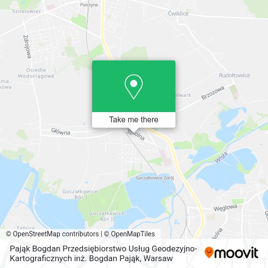 Pająk Bogdan Przedsiębiorstwo Usług Geodezyjno-Kartograficznych inż. Bogdan Pająk map