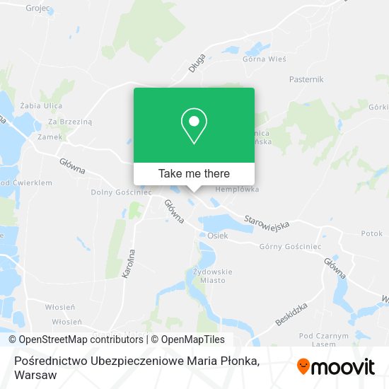 Pośrednictwo Ubezpieczeniowe Maria Płonka map