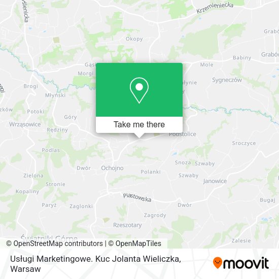 Usługi Marketingowe. Kuc Jolanta Wieliczka map