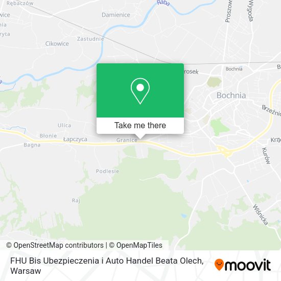 FHU Bis Ubezpieczenia i Auto Handel Beata Olech map