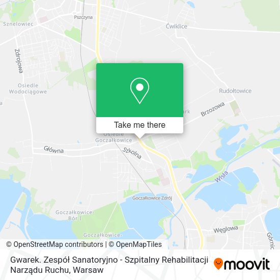 Gwarek. Zespół Sanatoryjno - Szpitalny Rehabilitacji Narządu Ruchu map