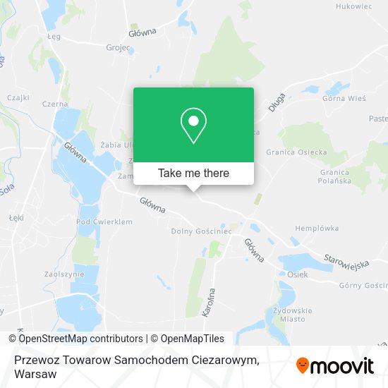 Przewoz Towarow Samochodem Ciezarowym map