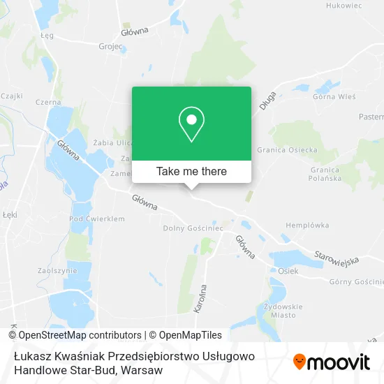 Карта Łukasz Kwaśniak Przedsiębiorstwo Usługowo Handlowe Star-Bud
