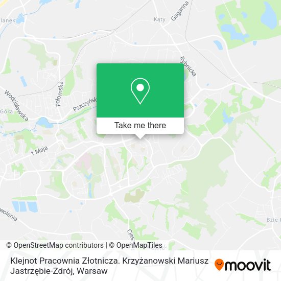 Klejnot Pracownia Złotnicza. Krzyżanowski Mariusz Jastrzębie-Zdrój map