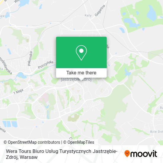 Wera Tours Biuro Usług Turystycznych Jastrzębie-Zdrój map