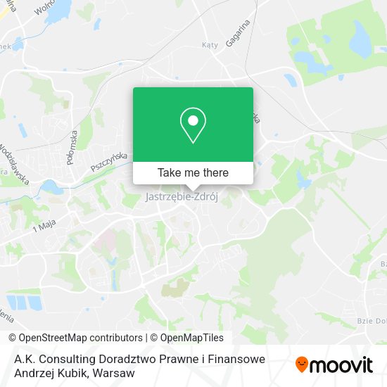 A.K. Consulting Doradztwo Prawne i Finansowe Andrzej Kubik map