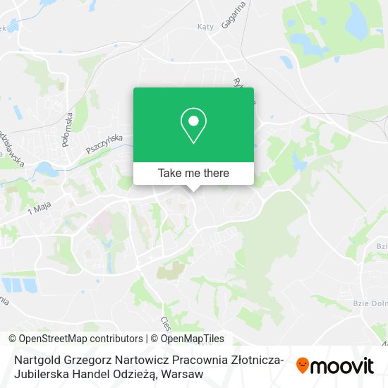 Nartgold Grzegorz Nartowicz Pracownia Złotnicza-Jubilerska Handel Odzieżą map