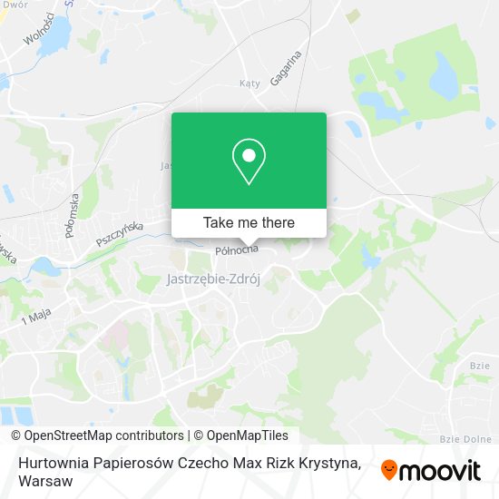 Hurtownia Papierosów Czecho Max Rizk Krystyna map