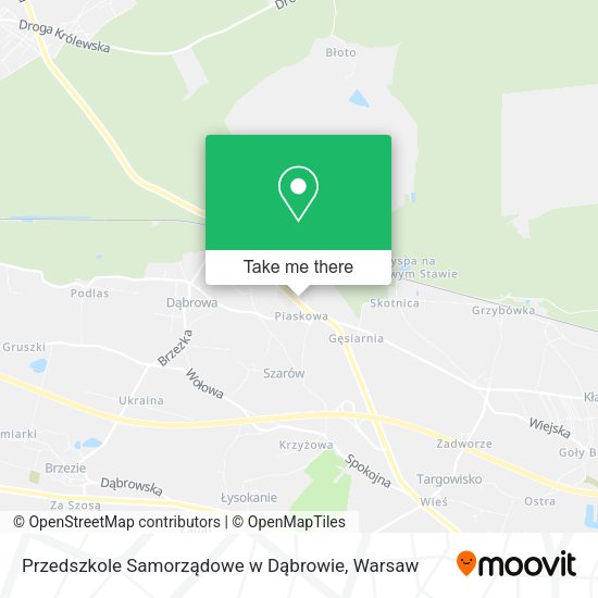 Карта Przedszkole Samorządowe w Dąbrowie