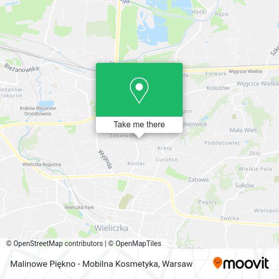 Malinowe Piękno - Mobilna Kosmetyka map