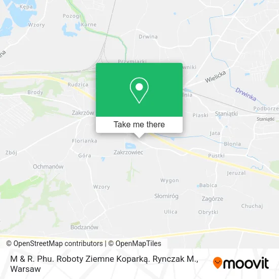 Карта M & R. Phu. Roboty Ziemne Koparką. Rynczak M.