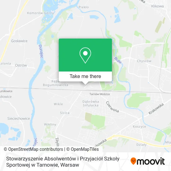 Карта Stowarzyszenie Absolwentów i Przyjaciół Szkoły Sportowej w Tarnowie