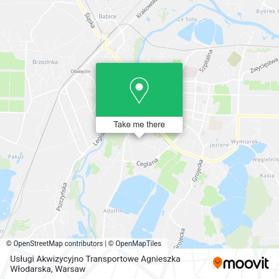 Карта Usługi Akwizycyjno Transportowe Agnieszka Włodarska