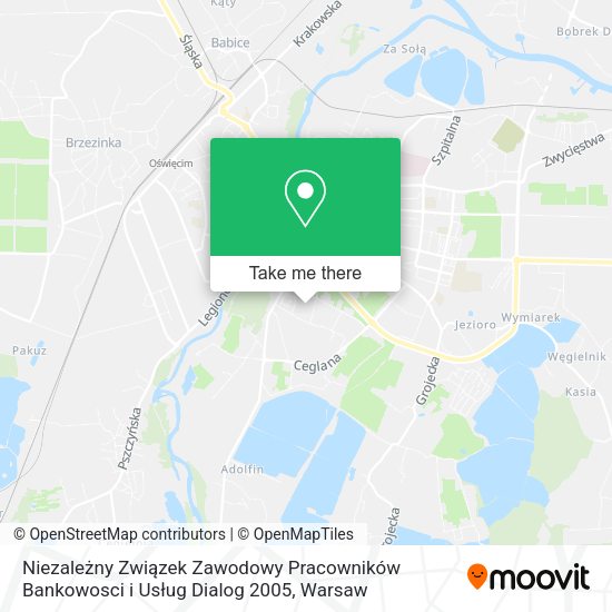 Niezależny Związek Zawodowy Pracowników Bankowosci i Usług Dialog 2005 map
