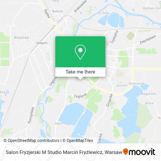 Salon Fryzjerski M Studio Marcin Fryźlewicz map