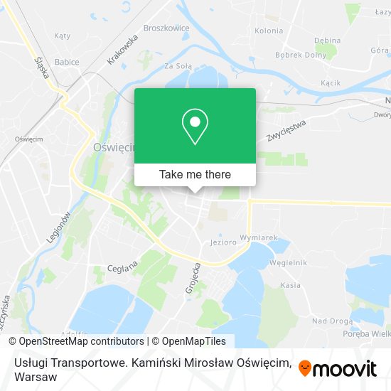Usługi Transportowe. Kamiński Mirosław Oświęcim map