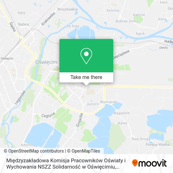 Międzyzakładowa Komisja Pracowników Oświaty i Wychowania NSZZ Solidarność w Oświęcimiu map