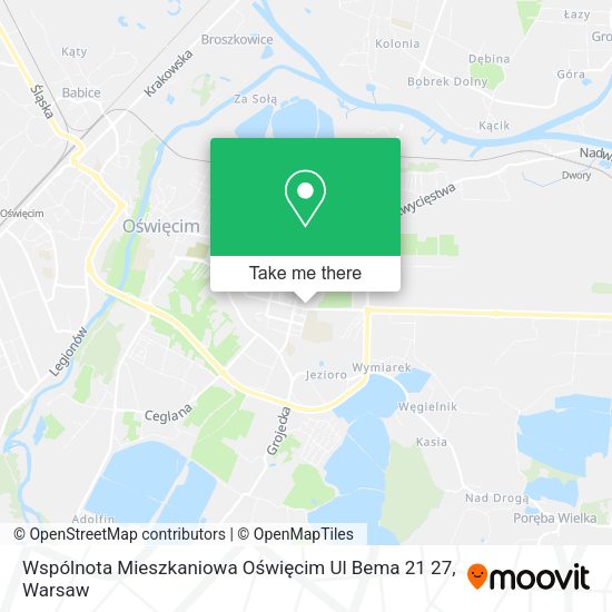 Wspólnota Mieszkaniowa Oświęcim Ul Bema 21 27 map