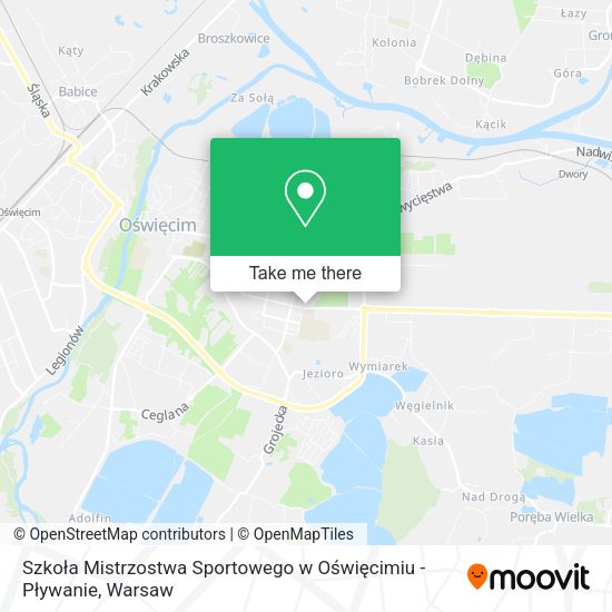 Szkoła Mistrzostwa Sportowego w Oświęcimiu - Pływanie map