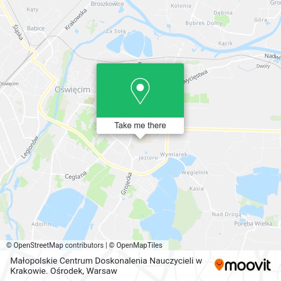 Małopolskie Centrum Doskonalenia Nauczycieli w Krakowie. Ośrodek map