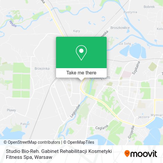 Studio Bio-Reh. Gabinet Rehabilitacji Kosmetyki Fitness Spa map