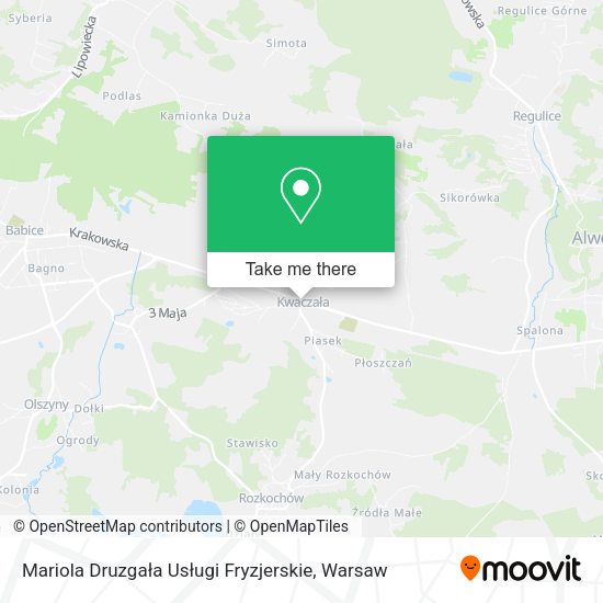 Mariola Druzgała Usługi Fryzjerskie map