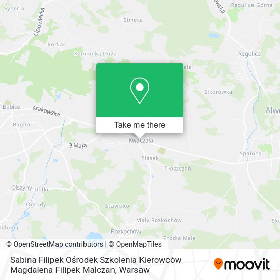 Sabina Filipek Ośrodek Szkolenia Kierowców Magdalena Filipek Malczan map