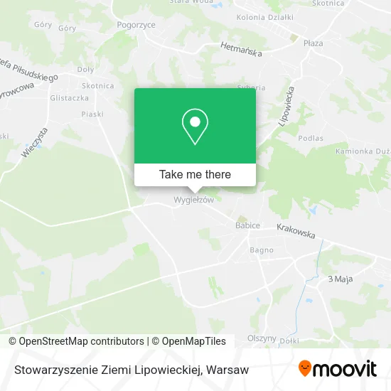 Карта Stowarzyszenie Ziemi Lipowieckiej