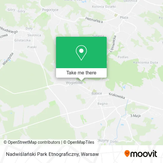 Карта Nadwiślański Park Etnograficzny
