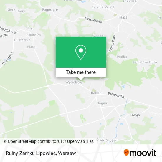 Карта Ruiny Zamku Lipowiec