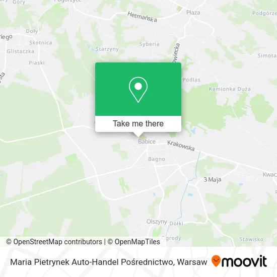 Карта Maria Pietrynek Auto-Handel Pośrednictwo