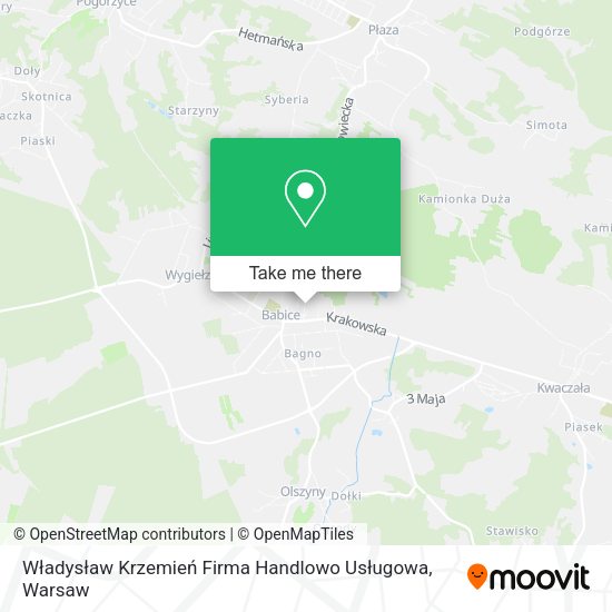 Władysław Krzemień Firma Handlowo Usługowa map