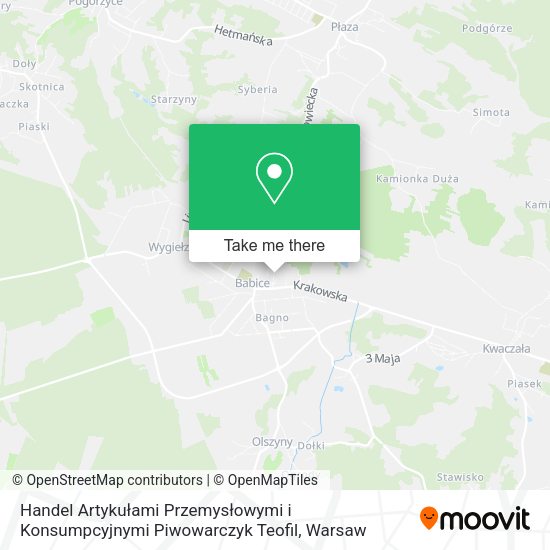 Handel Artykułami Przemysłowymi i Konsumpcyjnymi Piwowarczyk Teofil map