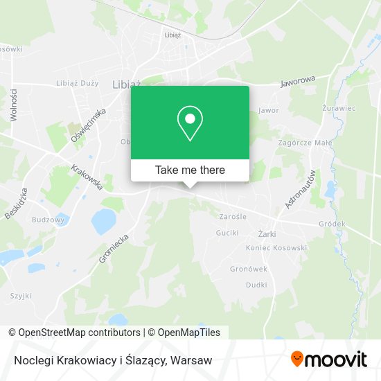 Noclegi Krakowiacy i Ślazący map