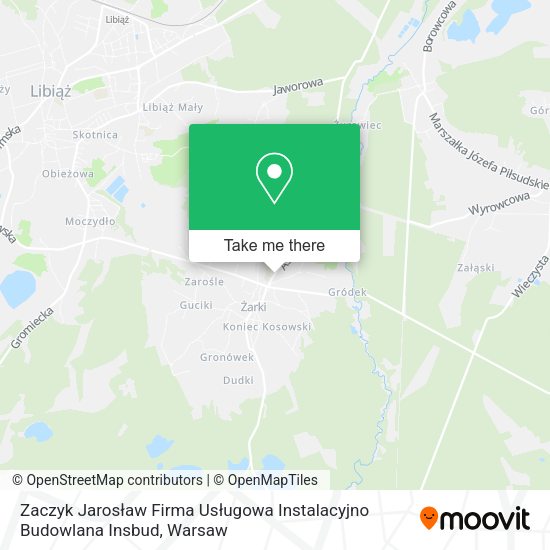 Zaczyk Jarosław Firma Usługowa Instalacyjno Budowlana Insbud map