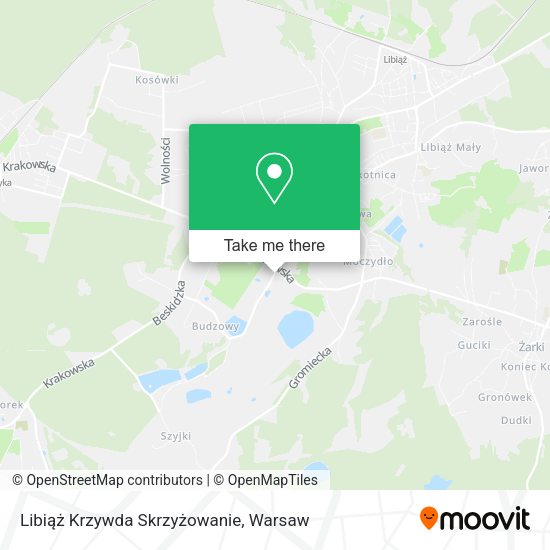 Libiąż Krzywda Skrzyżowanie map