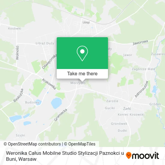 Карта Weronika Całus Mobilne Studio Stylizacji Paznokci u Buni