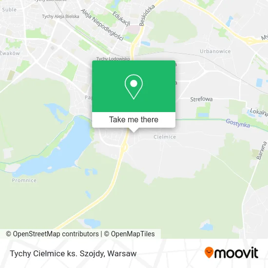 Карта Tychy Cielmice ks. Szojdy