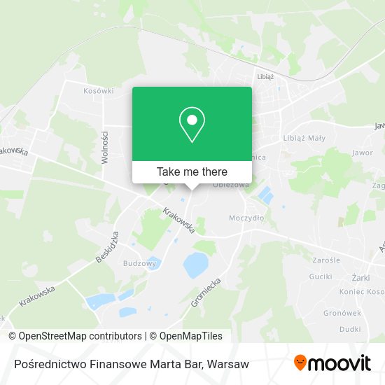 Pośrednictwo Finansowe Marta Bar map