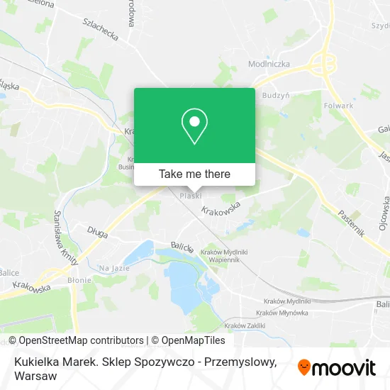 Карта Kukielka Marek. Sklep Spozywczo - Przemyslowy